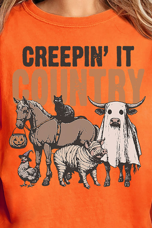Creepin' It Country Comfort Colors Adult Ring-Spun Cotton Tee