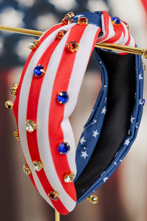 Crystal Avenue Red, White & Radiant Headband