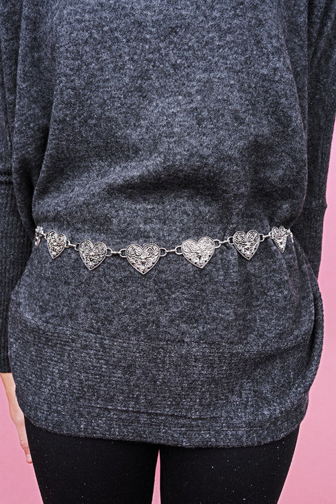 Longhorn Love Silvertone Belt