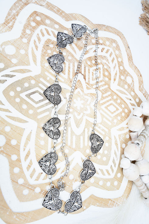 Longhorn Love Silvertone Belt