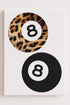 Leopard 8 Ball Stretched Canvas Print