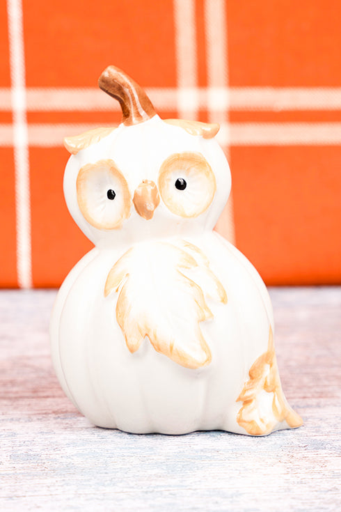 5 x 4 Autumn Is Calling Ceramic Pumpkin Owl