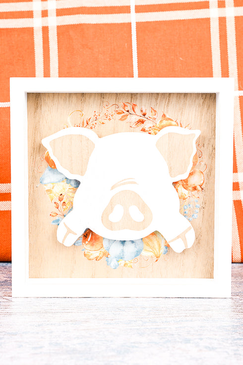 8 x 8 'Be Grateful' Pig Harvest Wall Sign