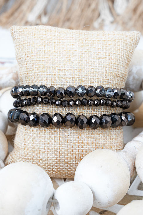 Crystal Avenue Perfect Plans Hematite Beaded Bracelet Set