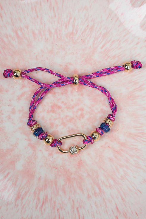 Downtown Gear Fuchsia Cord Bracelet
