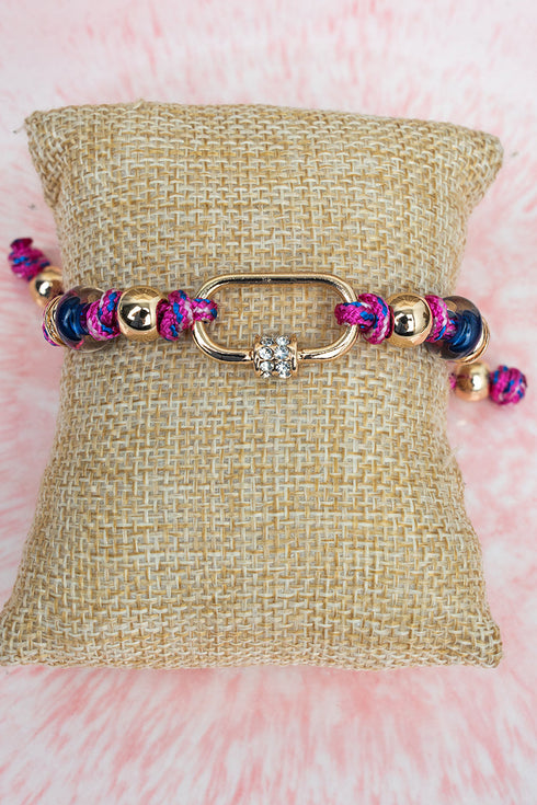 Downtown Gear Fuchsia Cord Bracelet