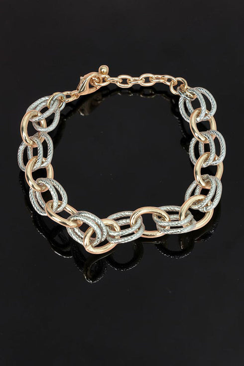 Elevated Essential Two-Tone Link Bracelet