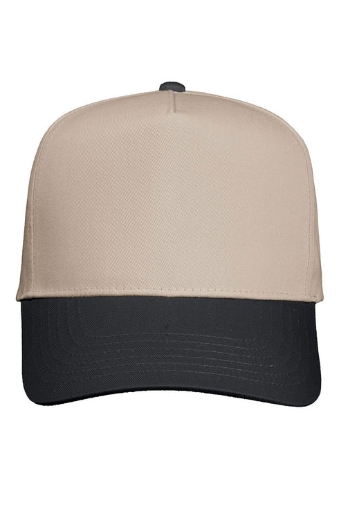 Never On Time Embroidered Five Panel Twill Cap