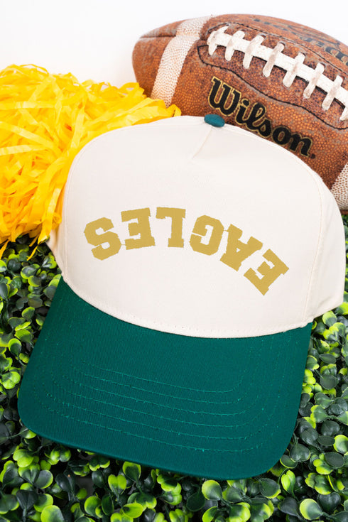 Upside Down Custom Mascot Embroidered Five Panel Twill Cap *Customize Your Text and Choose Thread Color