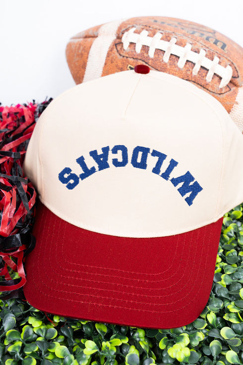 Upside Down Custom Mascot Embroidered Five Panel Twill Cap *Customize Your Text and Choose Thread Color