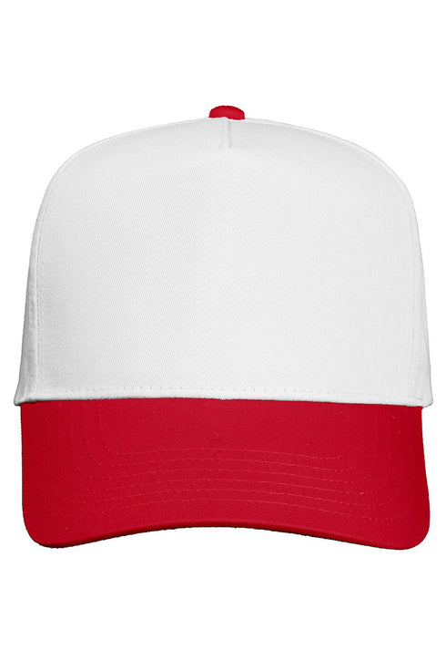 Upside Down Custom Mascot Embroidered Five Panel Twill Cap *Customize Your Text and Choose Thread Color