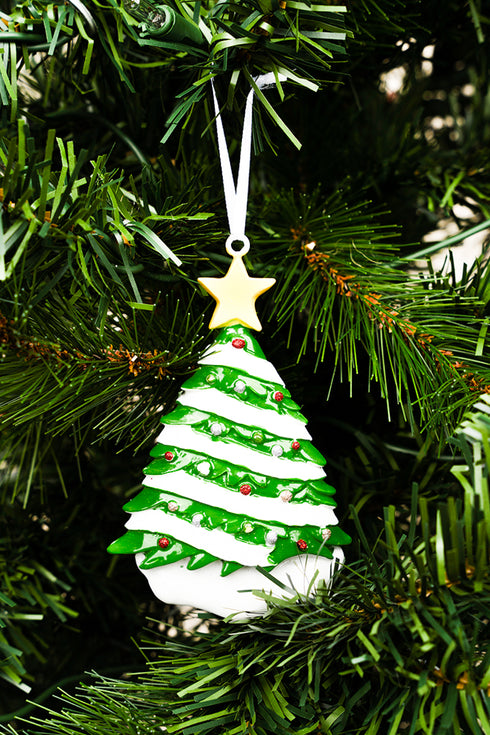4.25 x 2.75 O Christmas Tree Resin Ornament