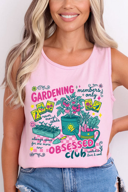 Gardening Club Comfort Colors Cotton Tank Top