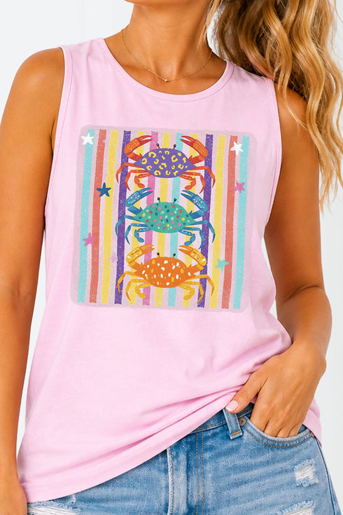 Hot Crab Summer Comfort Colors Cotton Tank Top