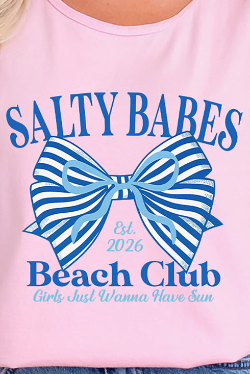Blue Salty Babes Comfort Colors Cotton Tank Top