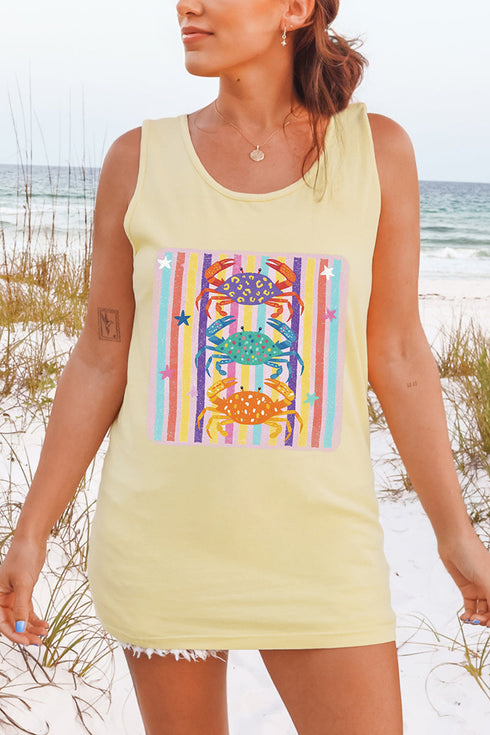 Hot Crab Summer Comfort Colors Cotton Tank Top