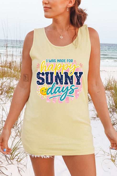 Made For Sunny Days Comfort Colors Cotton Tank Top