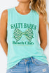 Green Salty Babes Comfort Colors Cotton Tank Top