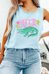 Pink Later Gator Comfort Colors Cotton Tank Top