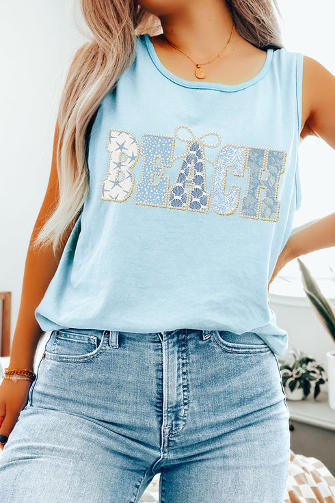 Pearl Luxe Beach Comfort Colors Cotton Tank Top