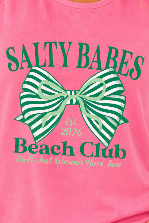 Green Salty Babes Comfort Colors Cotton Tank Top