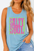 Striped Salty Soul Comfort Colors Cotton Tank Top