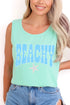 Coastal Beachy Leopard Comfort Colors Cotton Tank Top