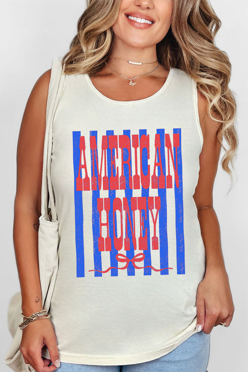 Red American Honey Energy Comfort Colors Cotton Tank Top