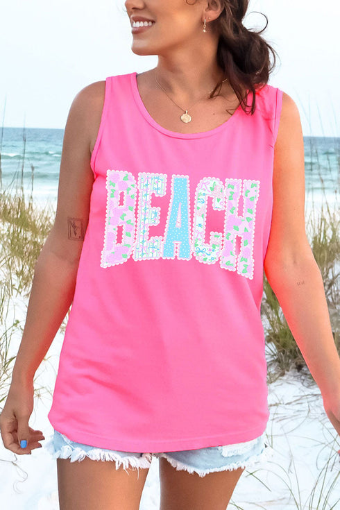 Seaside Lace Series Comfort Colors Cotton Tank Top