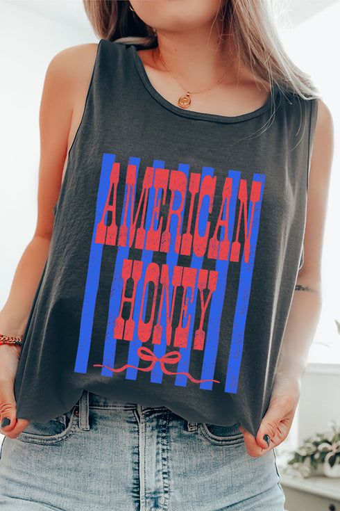 Red American Honey Energy Comfort Colors Cotton Tank Top