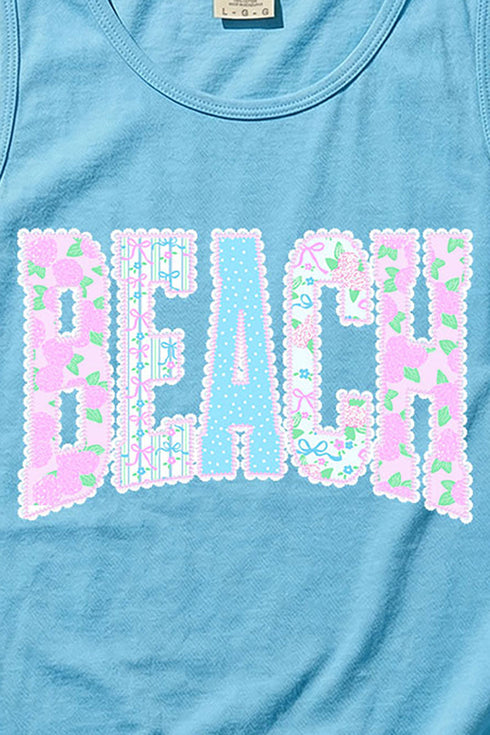 Seaside Lace Series Comfort Colors Cotton Tank Top