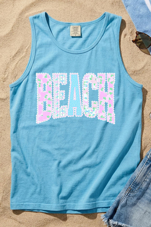 Seaside Lace Series Comfort Colors Cotton Tank Top