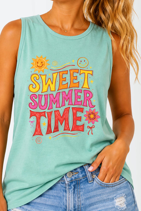 Golden Glow Sweet Summer Time Comfort Colors Cotton Tank Top