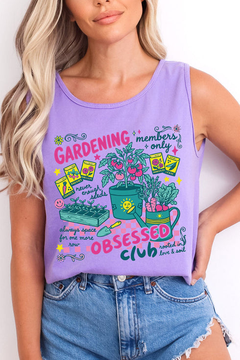 Gardening Club Comfort Colors Cotton Tank Top