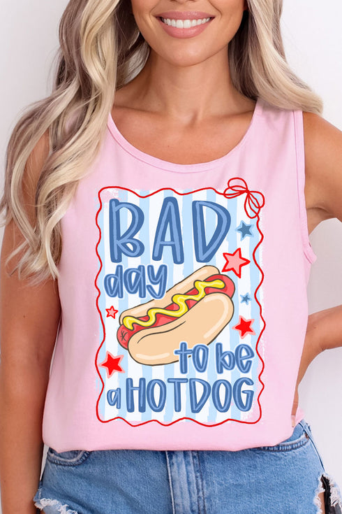 Bad Day To Be A Hot Dog Comfort Colors Cotton Tank Top