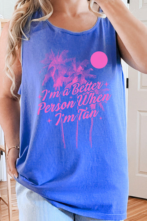 Better Person When I'm Tan Comfort Colors Cotton Tank Top