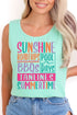 Colorful Summertime Comfort Colors Cotton Tank Top