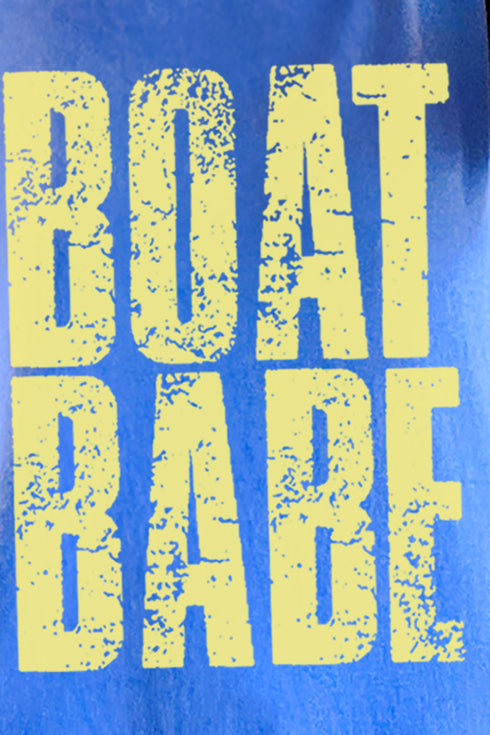 Distressed Boat Babe Comfort Colors Cotton Tank Top