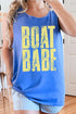 Distressed Boat Babe Comfort Colors Cotton Tank Top