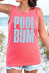 Distressed Pool Bum Comfort Colors Cotton Tank Top