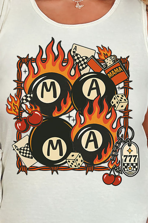 Eight Ball Mama Comfort Colors Cotton Tank Top