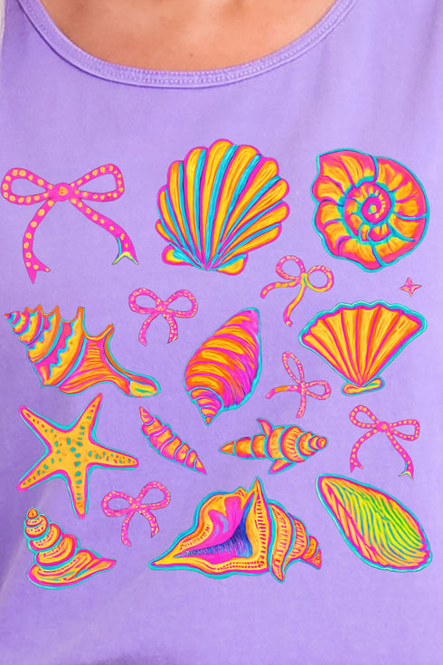 Neon By The Sea Comfort Colors Cotton Tank Top