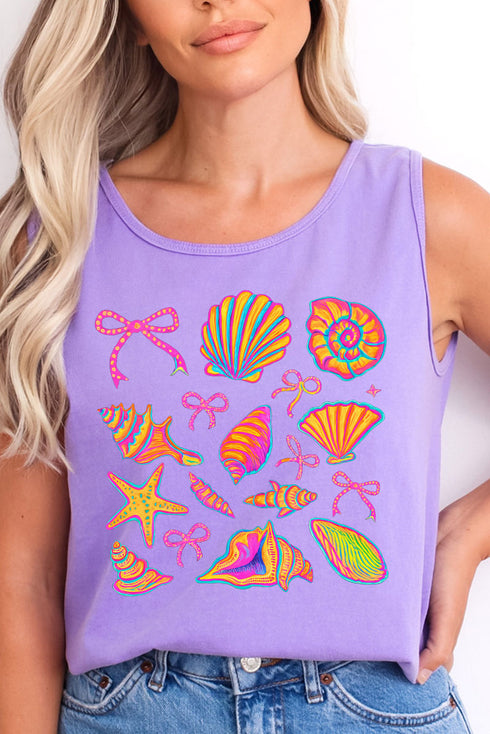 Neon By The Sea Comfort Colors Cotton Tank Top
