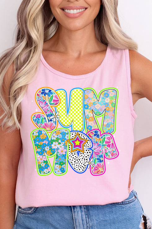 Neon Summer Comfort Colors Cotton Tank Top