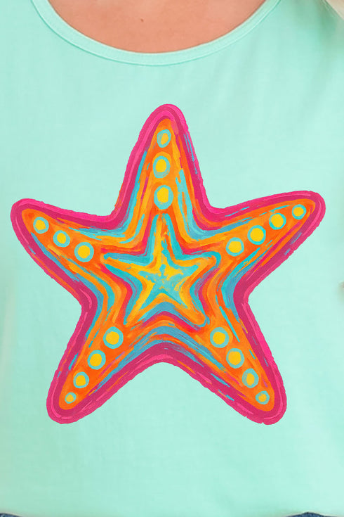 Sparkling Starfish Comfort Colors Cotton Tank Top