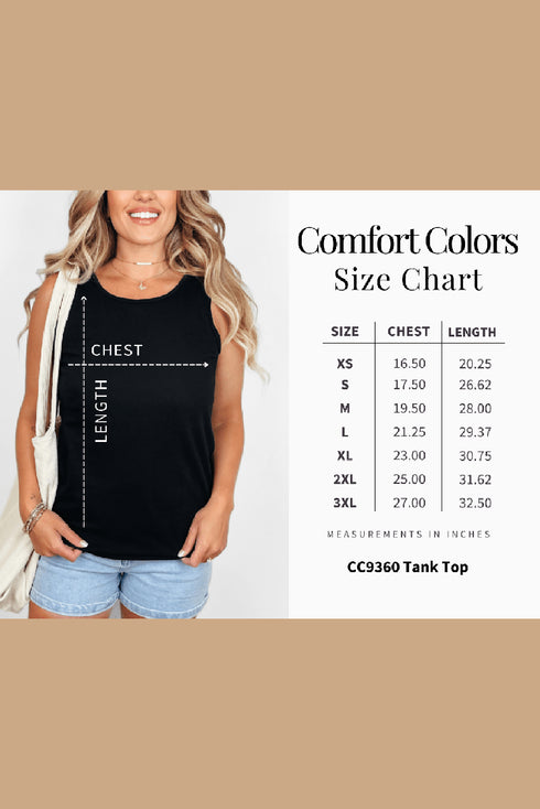 Coastal Beachy Leopard Comfort Colors Cotton Tank Top