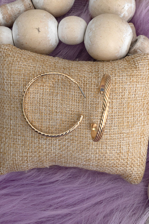 Milan Moment Goldtone Hoop Earrings