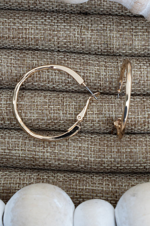 Skyline Shine Goldtone Hoop Earrings