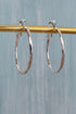 Skyline Shine Silvertone Hoop Earrings