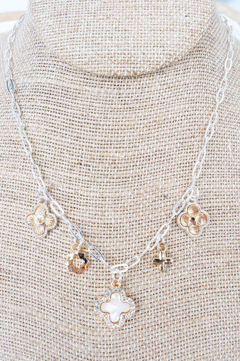 Lucky Moments Two-Tone Charm Necklace